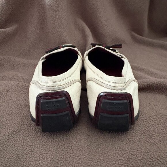 GUCCI Bow Detail Leather Slip On Loafers Women's US 7 - Picture 4 of 6